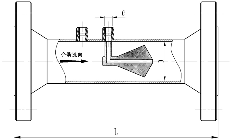v锥流量计产品外形尺寸